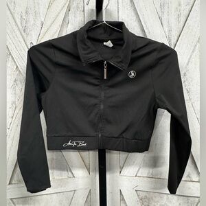 Allure Black crop Zip Up